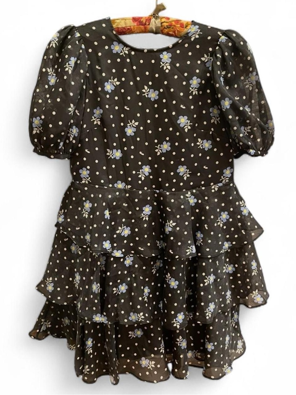 Sandy Liang Target Navy Ruffle Babydoll Dress